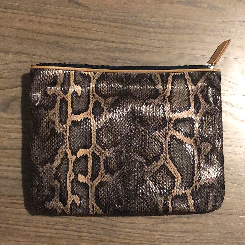 Snakeskin Patterned Pouch